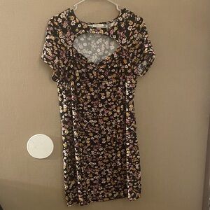 Ultra Flirt Black Floral Dress